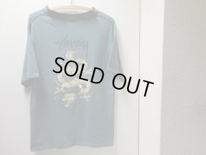 画像1: 80〜90'S OLD STUSSY T-SH(オールドステューシー初代ドラゴン Tシャツ)黒タグ（M）