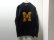 画像1: 40'S Oｓｈea KNITTING MILLS LOW-GAUGE LETTERED V-NECK SWEATER （ローゲージ仕様 レタードVネック セーター）BLACK（M位？） (1)