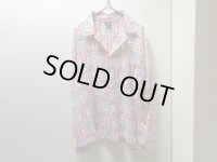 70'S Budweiser REPEATING PATTERNE PAJAMA SHIRTS(バドワイザー総柄仕様パジャマシャツ)MADE IN USA(XL)