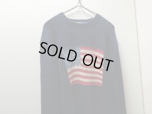 画像3: 90'S RALPH LAUREN STARS &　STRIPES LOW-GAUGE COTTON KNIT（ラルフローレン 星条旗柄ローゲージ仕様コットンニット）（L）