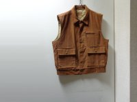 80'S Lee CORDUROY VEST WITH QUILTING LINER（リー キルティング裏地 + 中綿入り コーデュロイベスト）MADE IN USA（L）