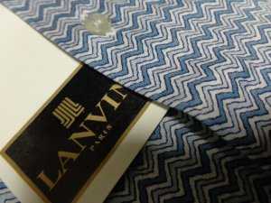 画像6: OLD LANVIN REPEATING PATTERNE L/S COTTON SHIRTS（フランス製 オールド ランバン  総柄仕様 長袖コットンシャツ）DEAD STOCK（L位）