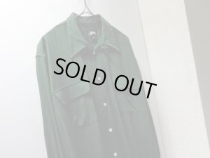 画像2: 80〜90'S OLD STUSSY OPEN COLLAR L/S RAYON SHIRTS（オールド ステューシー 開襟仕様長袖レーヨンシャツ）MADE IN USA（L）