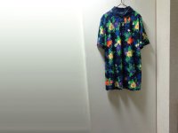 00'S RALPH LAUREN FLOWER REPEATING PATTERN S/S KANOKO POLO SHIRTS（ラルフローレン 花柄 鹿の子 半袖ポロシャツ）（XL）　
