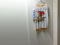 80'S JORKER T-SHIRTS（ボーダー柄切替し仕様 ジョーカー Tシャツ）MADE IN W GERMANY（XL位）