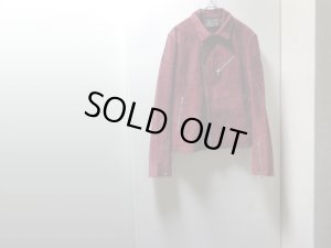 PRADA DOUBLE PURPLE SUEDE RIDERS JACKET（プラダ ダブル仕様 赤紫