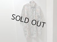 80'S OLD BANANA REPUBLIC FISH REPITING PATTERN S/S COTTON SHIRTS（オールド バナナリパブリック 魚総柄仕様 半袖 コットン シャツ）（L）