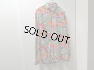 画像1: 00'S RALPH LAUREN REPITING PATTERN L/S COTTON SHIRTS（ラルフローレン ボタンダウン仕様 総柄 長袖 コットン シャツ）（L）