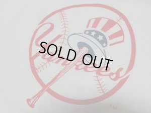 画像7: 88'S NEW YORK YANKEES PULLOVER ＋ CREW NECK L/S COTTON SHIRTS（1988年 ニューヨーク ヤンキース 被り ＋ クルーネック仕様 長袖 コットン シャツ ）MADE IN USA（M）