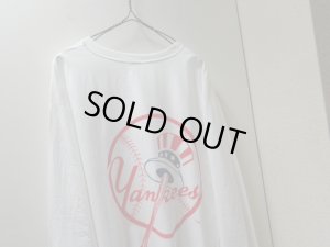 画像6: 88'S NEW YORK YANKEES PULLOVER ＋ CREW NECK L/S COTTON SHIRTS（1988年 ニューヨーク ヤンキース 被り ＋ クルーネック仕様 長袖 コットン シャツ ）MADE IN USA（M）