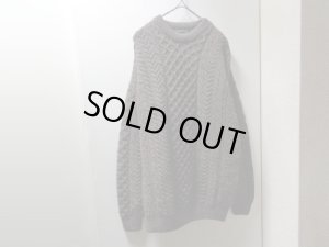 画像1: 90'S ORVIS LOW-GAUGE WOOL ARAN KNIT SWEATER（オービス ローゲージ仕様 ウール アラン ニット セーター）MADE IN IRELAND（XL）