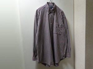 画像1: 90'S RALPH LAUREN CHECK PATTERN L/S OXFORD SHIRTS（ラルフローレン チェック柄 ボタンダウン仕様 長袖 オックスフォード シャツ）BIG SHIRT（M）