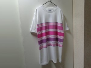 画像1: 90〜00'S OLD STUSSY MULTI BORDER PATTERN T-SHIRTS（USA製 オールドステューシー マルチボーダー柄 Tシャツ）DEAD STOCK（M）