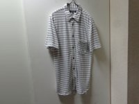 16'S COMME des GARCONS BORDER PATTERN S/ S CUT & SEWN FABRIC SHIRTS（2016年製 コム デ ギャルソン ボーダー柄 半袖 カットソー生地 シャツ）MADE IN JAPAN（M）
