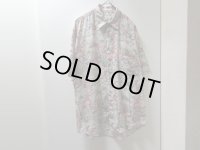 90'S PERRY ELLIS REPEATING PATTERNE S/S RAYON SHIRTS（ペリーエリス 総柄仕様 半袖 レーヨン シャツ）MADE IN USA（M）