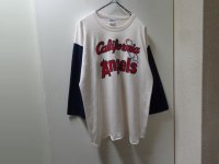 80'S Carifornia Angels 7/10 SLEEVE B-B T-SHIRTS（カリフォルニア エンゼルス 7分袖仕様 ベースボール Tシャツ）MADE IN USA（XL）