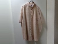 90'S GOTCHA REPEATING PATTERNE S/S COTTON SHIRTS（ガチャ 総柄 ボタンダウン仕様 半袖 コットン シャツ）（L）