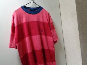 画像2: 90'S BIOTRIBE WIDE BORDER PATTERN T-SHIRTS（バイオトライブ 太ボーダー柄 Tシャツ）MADE IN USA（L）