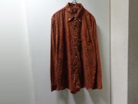 60'S RUGBY PAISLEY PATTERN L/S COTTON SHIRTS（ラグビー ペイズリー柄 ボタンダウン仕様 長袖 コットン シャツ）(L)