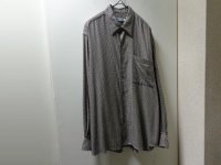 00'S Bullock & Jones HOUNDSTOOTH PATTERN L/S COTTON SHIRTS（バロック & ジョーンズ 千鳥格子柄 長袖 コットン シャツ）MADE IN USA（L）