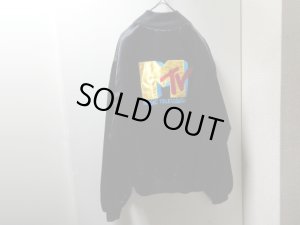 画像1: 80'S MTV SATEN JACKET（MTV ミュージックテレヴィジョン ロゴ刺繍入り サテン ジャケット）MADE IN USA（XL）