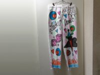 90'S HAND PAINT TOTAL PATTERN WORK PANTS（手描き総柄仕様 ワークパンツ）（実寸W34 × L28）