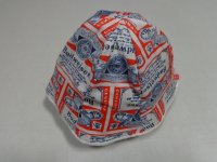 80'S Budweiser REPEATING PATTERNE COTTON HAT（バドワイザー　総柄仕様 コットン ハット）DEAD STOCK（L）