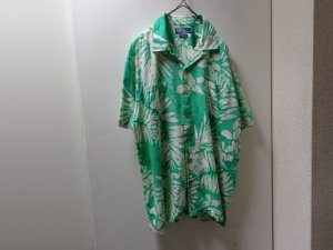 画像1: 00'S RALPH LAUREN FLOWER REPITING PATTERNE OPEN COLLAR S/S LINEN × COTTON SHIRTS（ラルフローレン 花総柄 開襟仕様 半袖 リネン × コットン混紡 シャツ）（L）