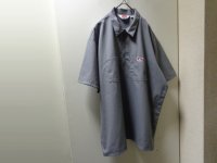 00'S BEN DAVIS HALF ZIP S/S WORK SHIRTS（ベンデイビス ハーフジップ仕様 半袖 ワークシャツ）MADE IN USA（XXL）