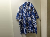 90'S RALPH LAUREN FLOWER REPITING PATTERNE OPEN COLLAR S/S COTTON SHIRTS（ラルフローレン 花総柄 開襟仕様 半袖 コットン シャツ）MADE IN USA（XL）