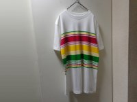 90〜00'S OLD STUSSY MULTI BORDER PATTERN T-SHIRTS（USA製 オールドステューシー マルチボーダー柄 Tシャツ）DEAD STOCK（M）