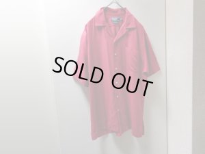 画像1: 00'S RALPH LAUREN OPEN COLLAR S/S SILK × LINEN SHIRTS（ラルフローレン 裾ロゴ刺繍入り 開襟仕様 半袖 シルク × リネン混紡 シャツ）CALDWELL（M）