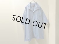 90'S RALPH LAUREN OPEN COLLAR S/S COTTON SHIRTS（ラルフローレン 裾ロゴ刺繍入り 開襟仕様 半袖 コットン シャツ）CALDWELL（XL）