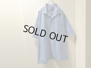 画像1: 90'S RALPH LAUREN OPEN COLLAR S/S COTTON SHIRTS（ラルフローレン 裾ロゴ刺繍入り 開襟仕様 半袖 コットン シャツ）CALDWELL（XL）