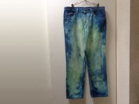 90'S Lee 200 INDIGO DENIM PANTS（リー 200 ブリーチ加工 インディゴ デニム パンツ）MADE IN USA（実寸W35 × L30）