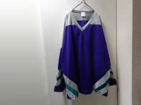 90'S Burly MULTI COLOR HOCKEY SHIRTS（バーリー マルチカラー 切替し仕様 ホッケーシャツ）MADE IN USA（XL）