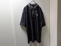 90'S giant METALLICA HALF ZIP S/S METALLIC POLO SHIRTS（ジャイアント製 メタリカ ハーフジップ仕様 半袖 メタリック素材 ポロシャツ）MADE IN USA（XL）