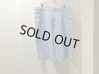 90'S SOLO STONEWASH INDIGO DENIM BAGGY SHORTS（USA製 ソロ ストーンウォッシュ加工インディゴデニム バギー ショーツ）DEAD STOCK（実寸W38 × L13）