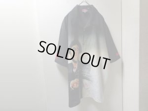 画像1: 90'S SCARFACE OPEN COLLAR S/S POLYESTER SHIRTS（映画 スカーフェイス 開襟仕様 半袖 ポリエステル シャツ）（XXL）