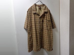 画像1: 90'S OLD GRAMICCI REPEATING PATTERN + OPEN COLLAR S/S COTTON SHIRTS（オールド グラミチ 総柄 + 開襟仕様 半袖 コットン シャツ）MADE IN USA（M）