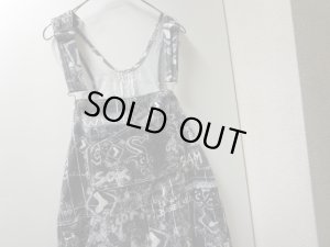 画像2: 90'S PRO PLAYER CHICAGO WHITE SOX REPEATING PATTERN DENIM OVERALL（プロプレイヤー製 シカゴ ホワイトソックス 総柄仕様 デニム オーバーオール）半端丈（W38×L9.5）