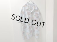 90'S B.C ETHIC COWBOY REPEATING PATTERN PATTERN + OPEN COLLAR S/S COTTON SHIRTS（B.C エシック カーボーイ総柄 + 開襟仕様 半袖 コットン シャツ）MADE IN USA（XL）