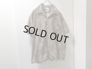 画像1: 60'S JW Robinson PAISLEY PATTERNE OPEN COLLAR S/S COTTON SHIRTS（JWロビンソン ペイズリー柄 + 開襟仕様 半袖 コットン シャツ）（L）