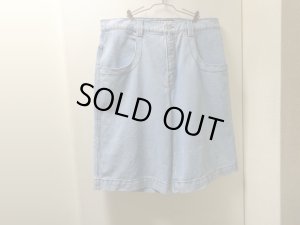 画像1: 90'S JNCO TWIN CANNON BAGGY BLACK DENIM SHORTS（ジンコ ツインキャノン 土管型 バギー仕様 インディゴデニム ショーツ）DEAD STOCK（実寸W40）