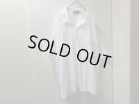 00'S RALPH LAUREN OPEN COLLAR S/S COTTON SHIRTS（ラルフローレン 裾ロゴ刺繍入り 開襟仕様 半袖 コットン シャツ）カットソー素材（XL）