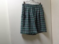 90'S JK STAR CHECK PATTERN COTTO EASY SHORTS（USA製 JKスター チェック柄 コットン素材 イージー ショーツ）NON WASH（M）