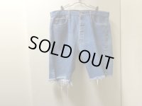 80'S Levis 501 CUT OFF INDIGO DENIM SHORTS（リーバイス 501 赤耳 カットオフ インディゴデニム ショーツ）66後期（実寸W36）