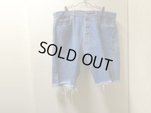 画像1: 80'S Levis 501 CUT OFF INDIGO DENIM SHORTS（リーバイス 501 赤耳 カットオフ インディゴデニム ショーツ）66後期（実寸W36）