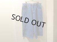 90'S OTB BAGGY INDIGO DENIM CROPPED PANTS（OTB製 土管型 バギー仕様 インディゴデニム クロップドパンツ）DEAD STOCK（実寸W34 × L19）