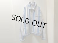 00'S RALPH LAUREN ZIP UP HICKORY STRIPE PATTERN WORK JACKET（ラルフローレン ジップアップ仕様 ヒッコリーストライプ柄 ワークジャケット）（XL位）